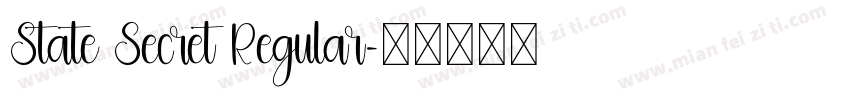 State Secret Regular字体转换